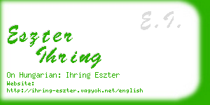 eszter ihring business card